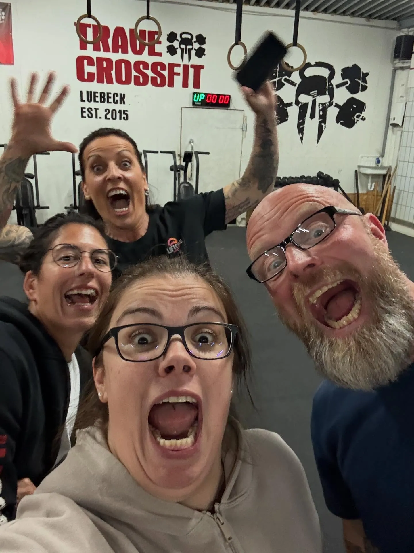 The Trave CrossFit community after training