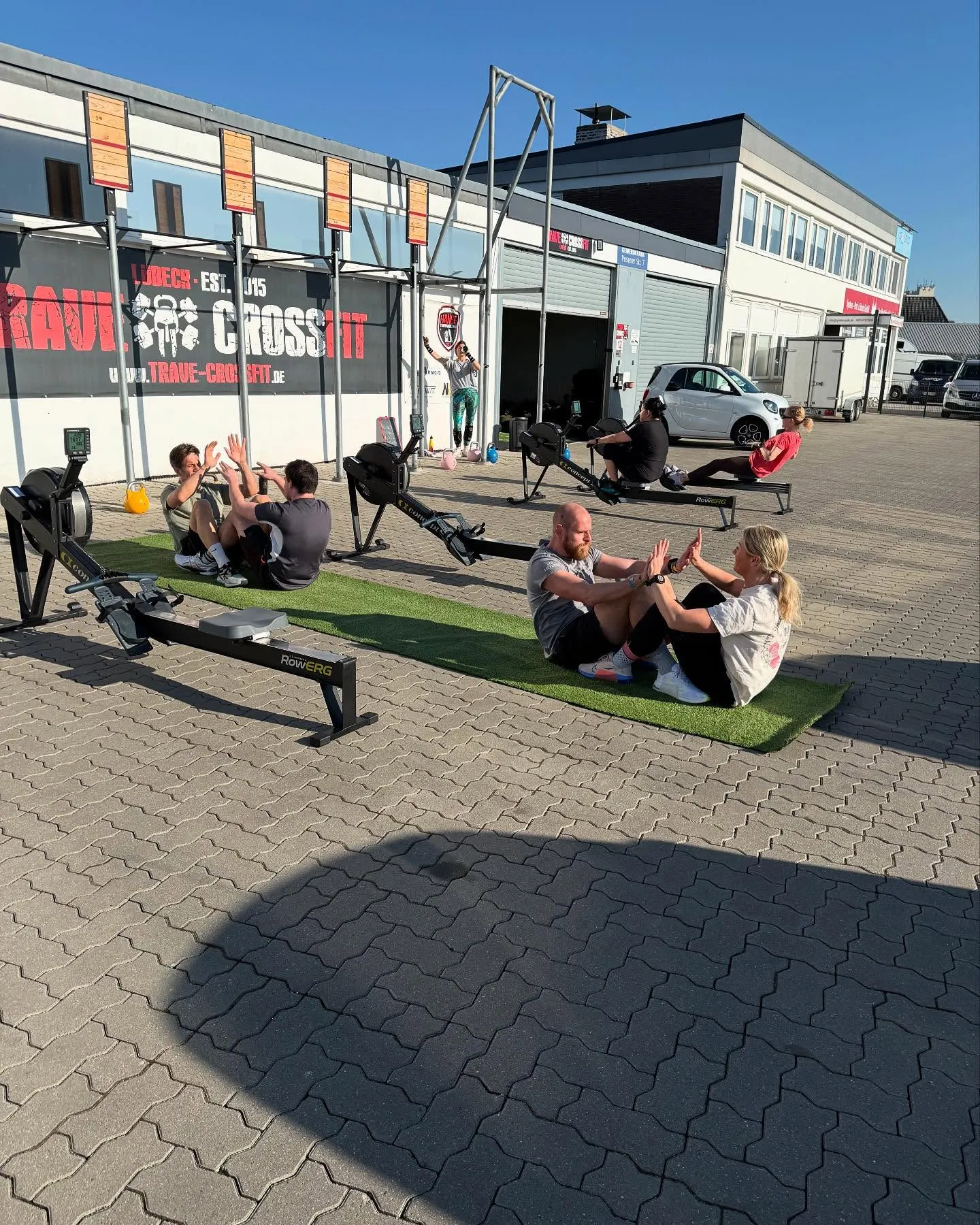 Outdoor training in front of our studio in Lübeck